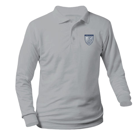 St. Mary of the Assumption School Longsleeve Pique Polo - Grey