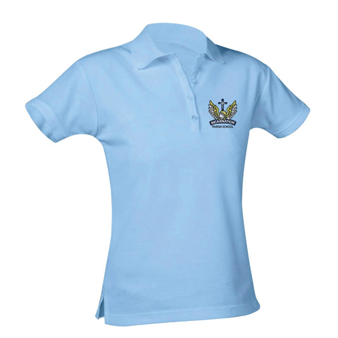 Incarnation School Feminine Fit Jersey Polo - Lt. Blue