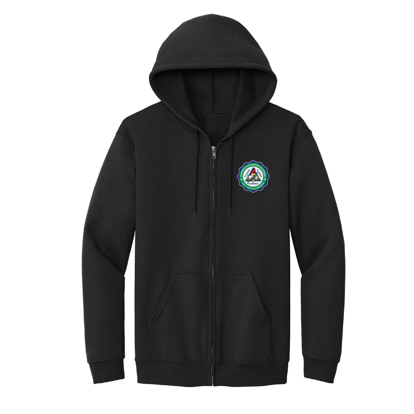 Glendale Adventist Academy Full Zip Hooded Sweatshirt - Black (Coming Soon)