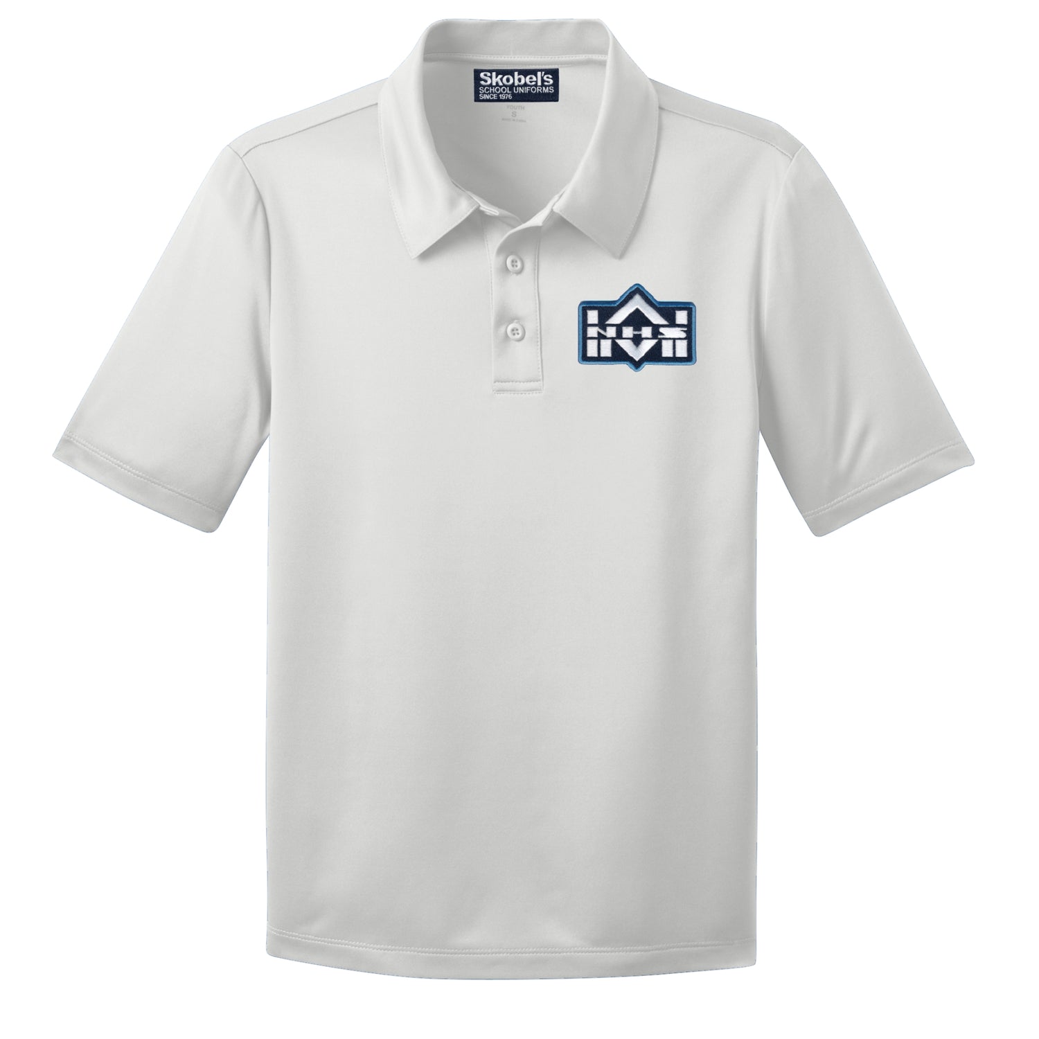 Northshore High School Dryfit Polo - White