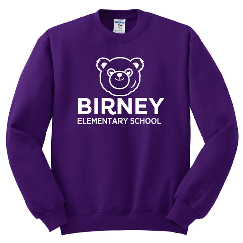 Alice Birney Elementary Full Chest Crew Sweatshirt - Purple - PreK-K