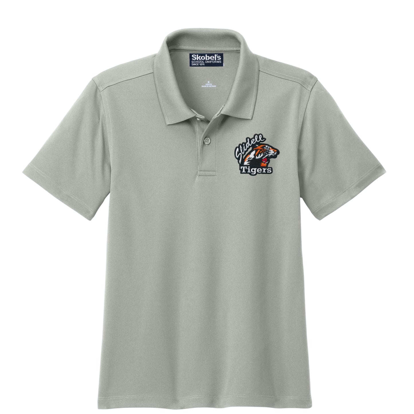 Slidell Junior High School Dryfit Polo - Grey
