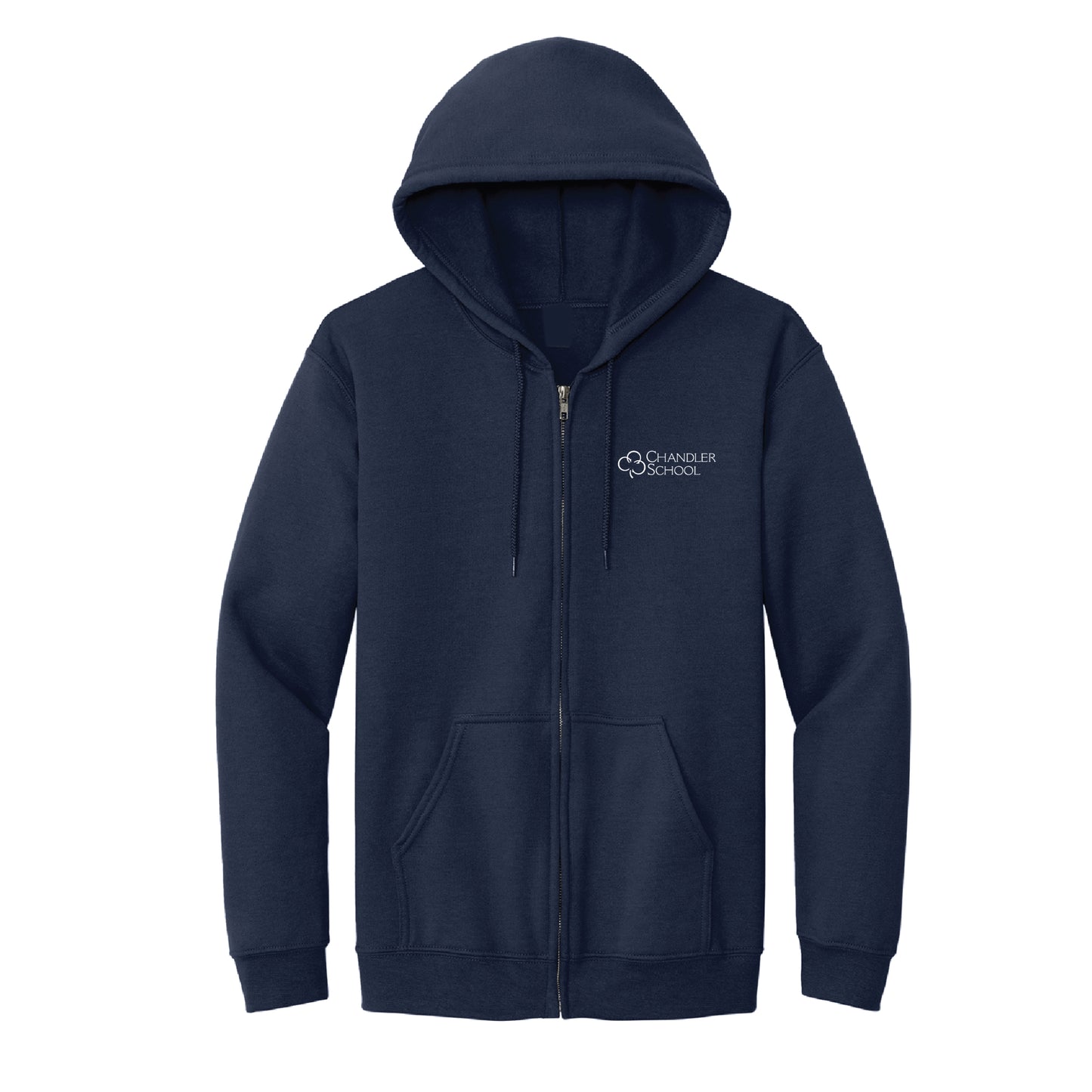 Chandler School Full Zip Hooded Sweatshirt - Navy