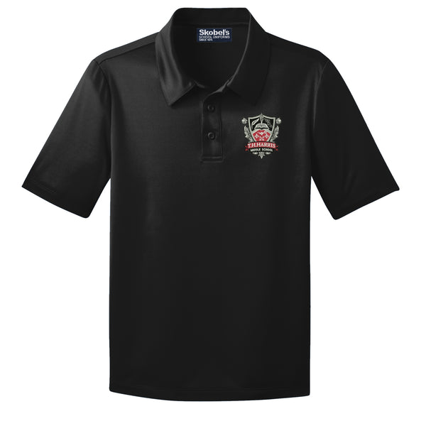 TH Harris Middle School Black Dryfit Polo - 6th Grade – Skobel's School ...