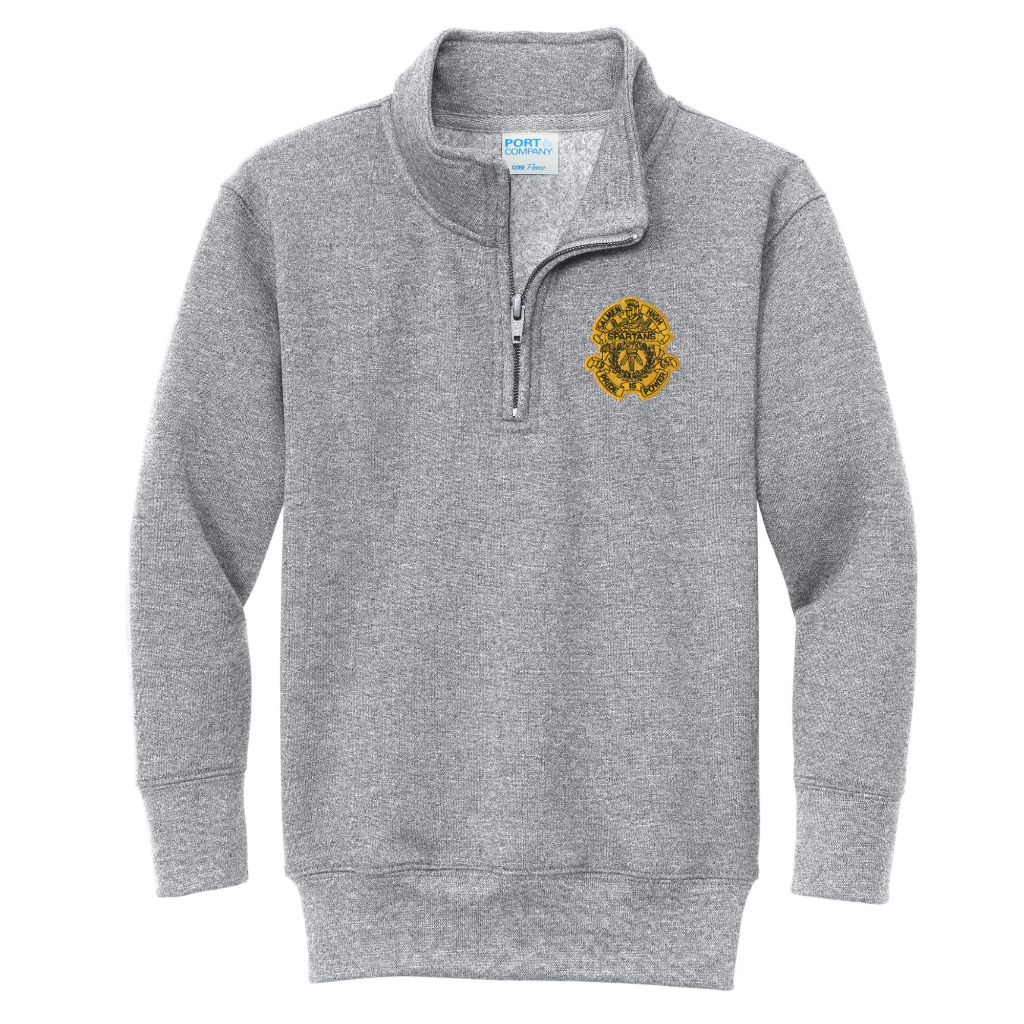 Salmen High School 1/4 Zip Sweatshirt - Grey – Skobel's School