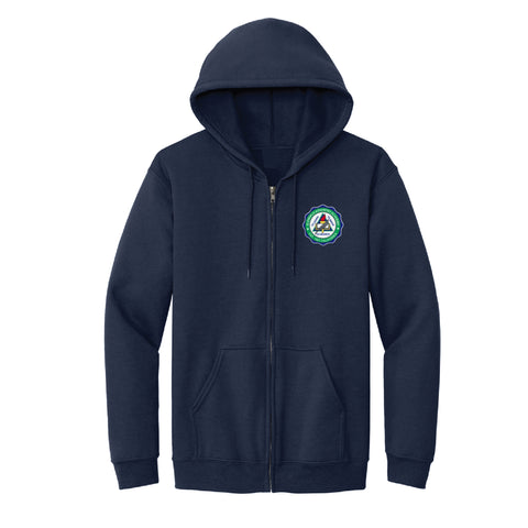 Glendale Adventist Academy Full Zip Hooded Sweatshirt - Navy