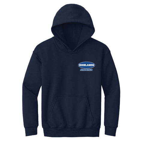 Highlands Christian School Hooded Sweatshirt - Navy - 5th-8th Grades