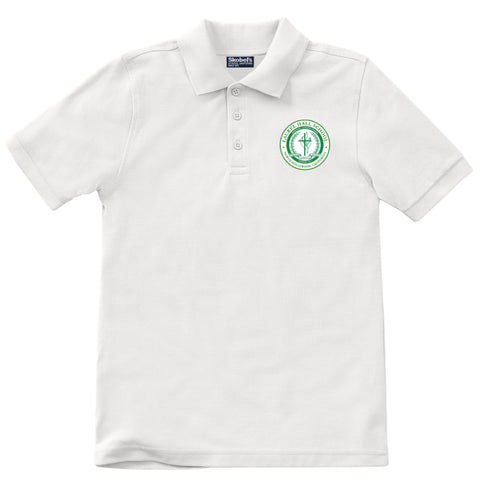 Laurel Hall School Pique Polo - White