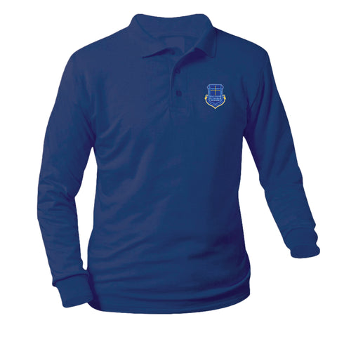 Ascension Lutheran School Longsleeve Pique Polo - Royal