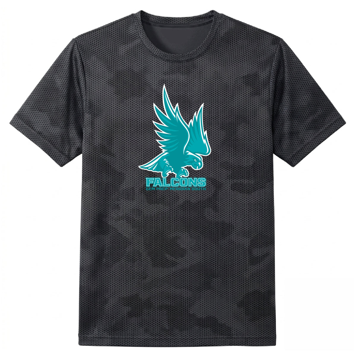 Gem Prep Camo Hex Tee with Falcons Logo