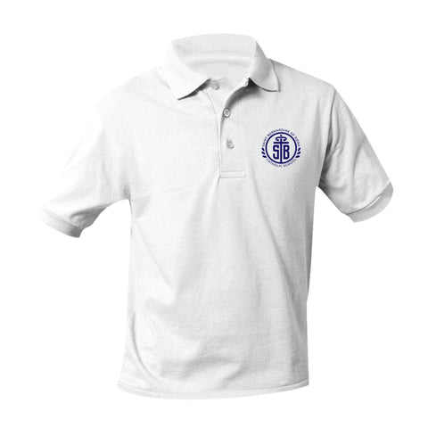 St. Bernardine of Siena Jersey Polo - White