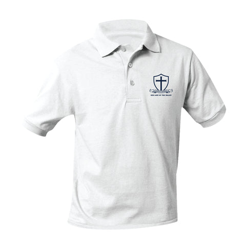 Our Lady of the Valley School Jersey Polo - White