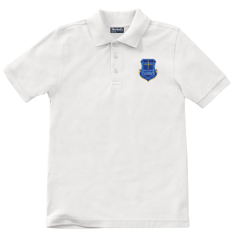 Ascension Lutheran School Pique Polo - White