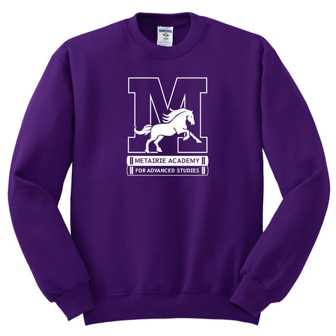 Metairie Academy Crewneck Sweatshirt - Purple - PreK-K