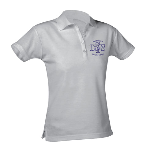 St. Francis De Sales School Feminine Fit Pique Polo - Grey