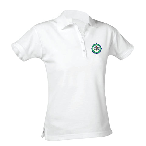 Glendale Adventist Academy Feminine Fit Jersey Polo - White