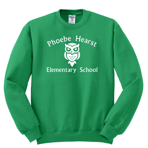 Phoebe Hearst Full Chest Crew Sweatshirt - Kelly Green - All Grades