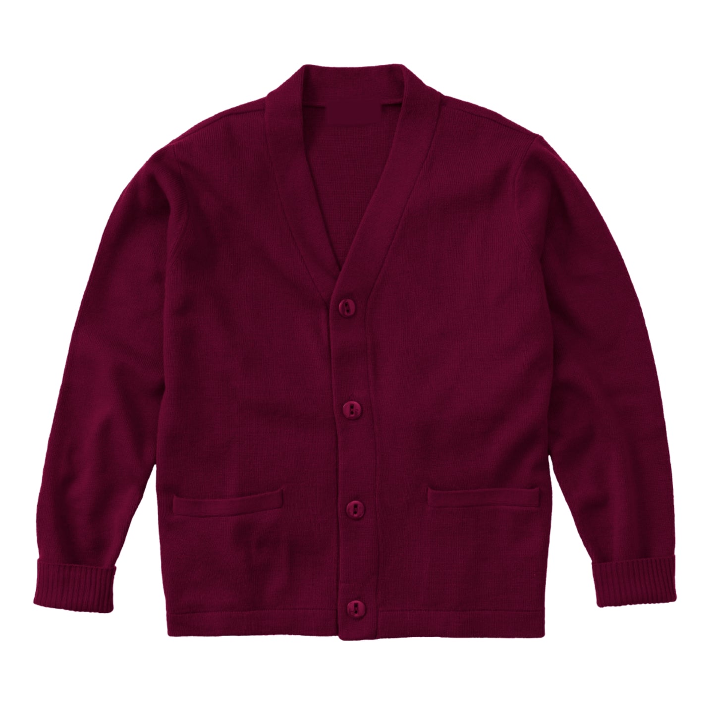 Good Shepherd Maroon Cardigan Sweater with Logo