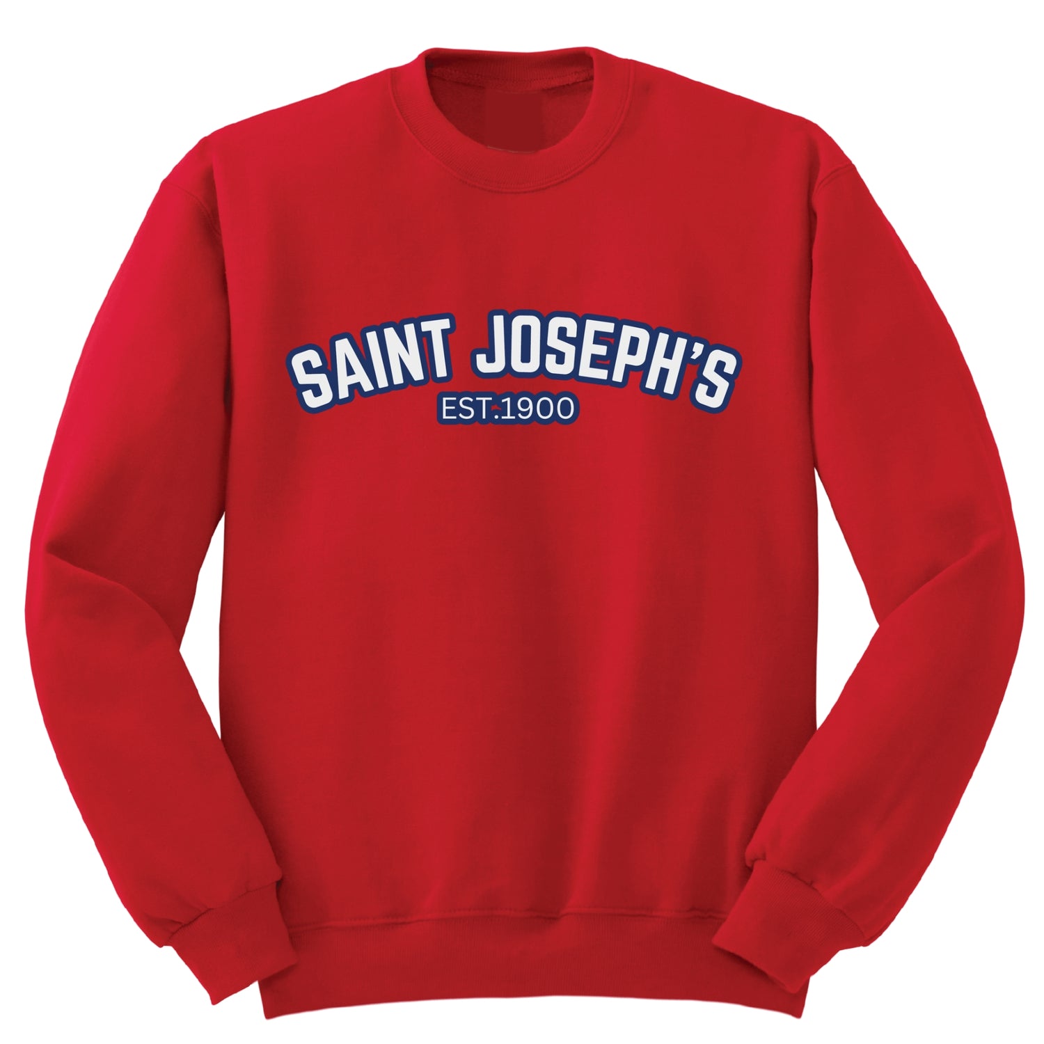 St. Joseph's Catholic School Full Chest Crew Sweatshirt - Red