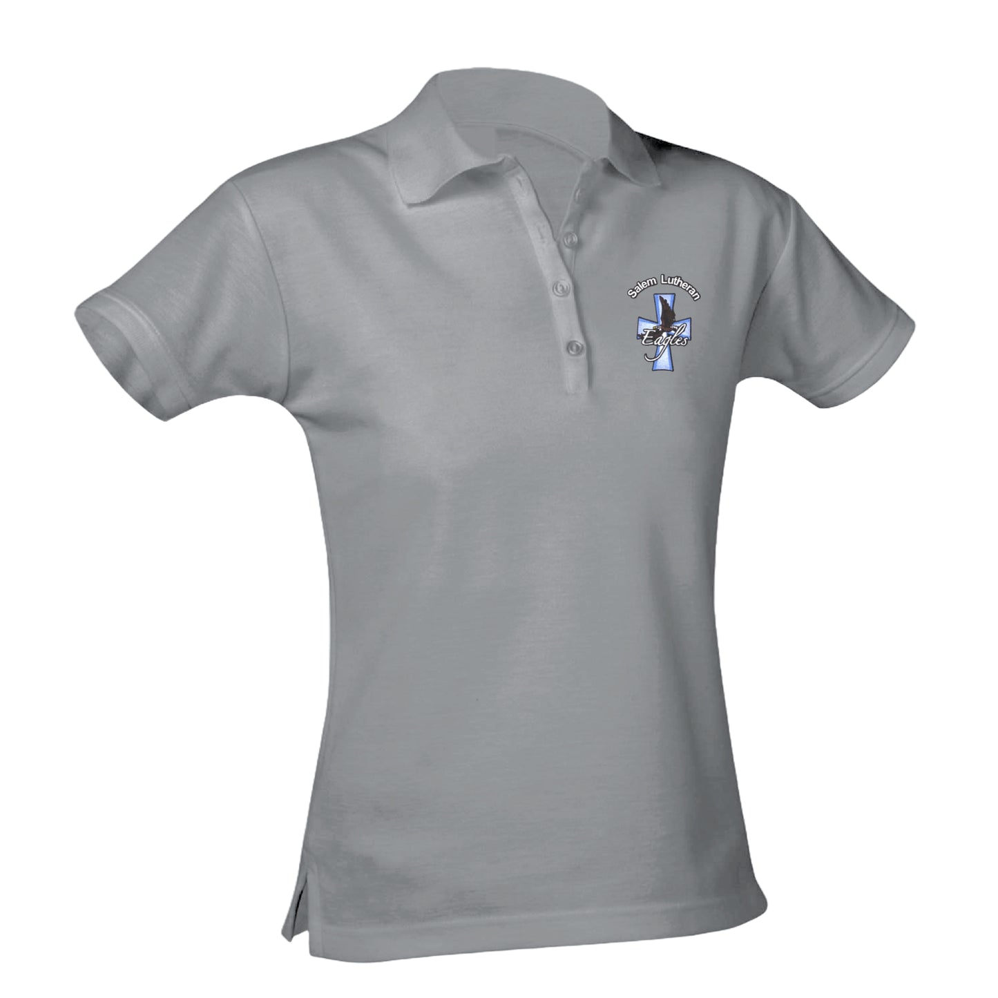 Salem Lutheran School Feminine Fit Pique Polo - Grey