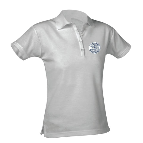 St. Finbar Feminine Fit Pique Polo - Grey