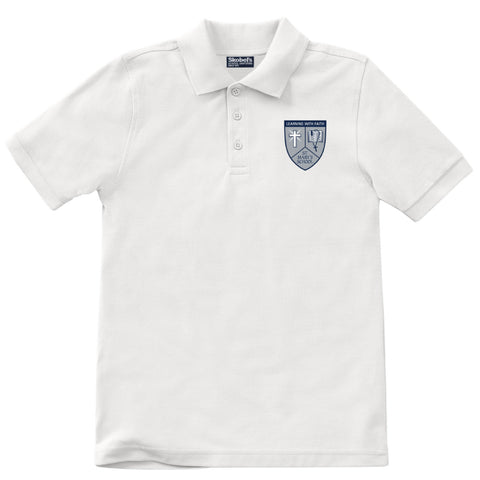 St. Mary of the Assumption School Pique Polo - White