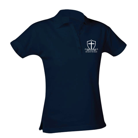 Our Lady of the Valley School Feminine Fit Jersey Polo - Navy