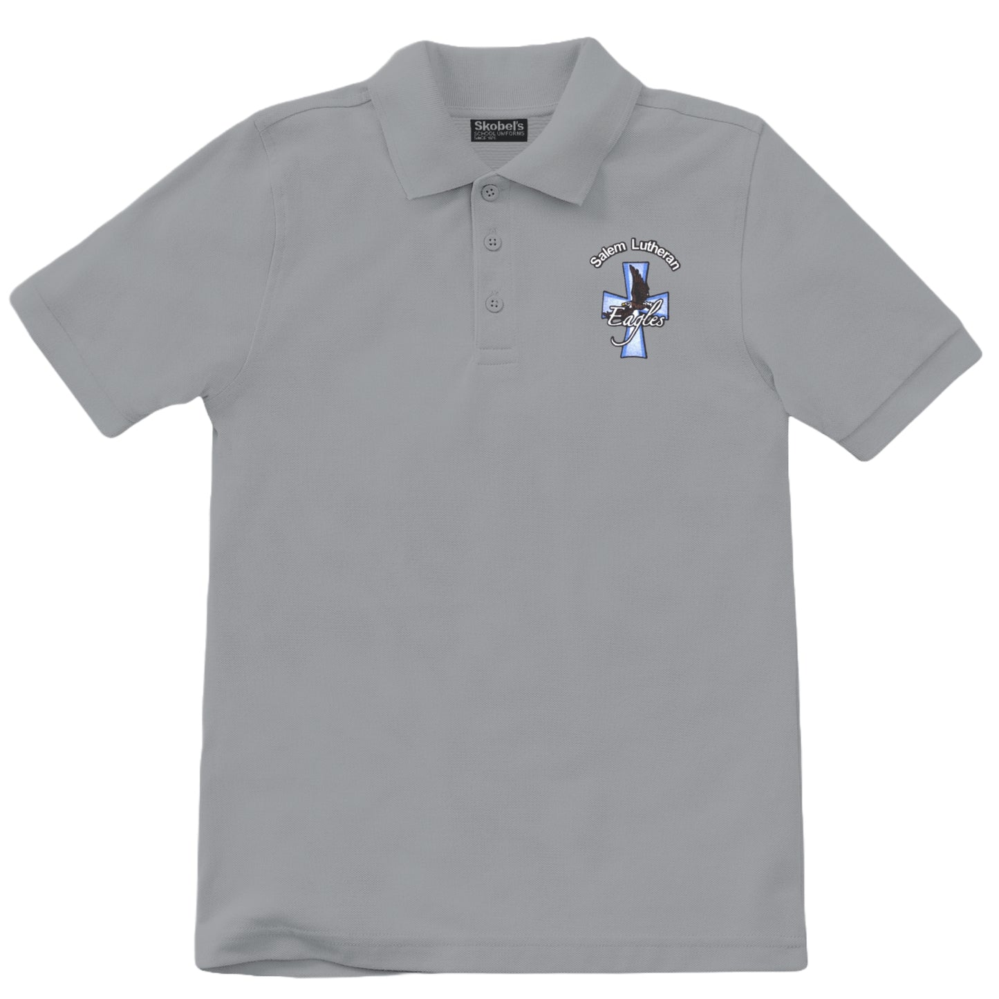 Salem Lutheran School Pique Polo - Grey