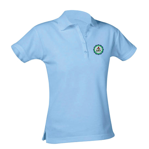 Glendale Adventist Academy Feminine Fit Jersey Polo - Lt. Blue