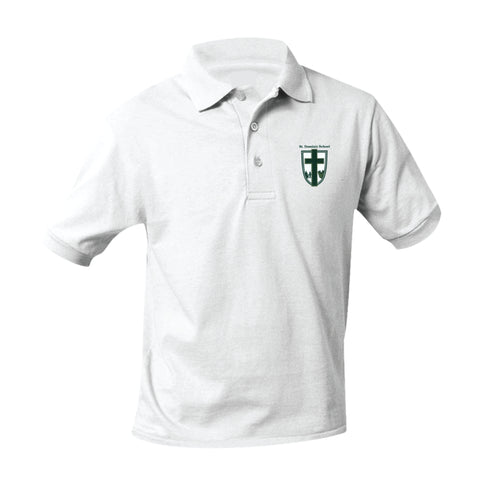 St. Dominic School Jersey Polo - White