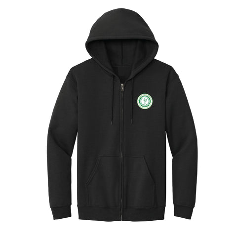 Laurel Hall School Full Zip Hooded Sweatshirt - Black