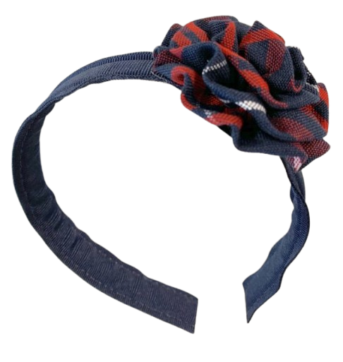Navy Headband with Rosette