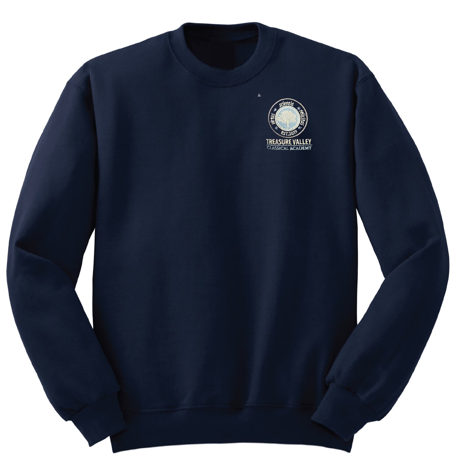 Treasure Valley Classical Academy Crew Sweatshirt - Navy