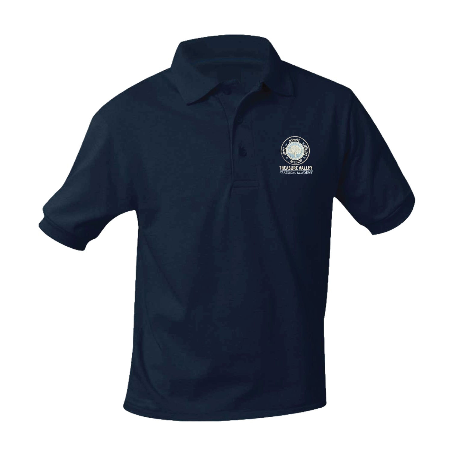 Treasure Valley Classical Academy Jersey Polo - Navy