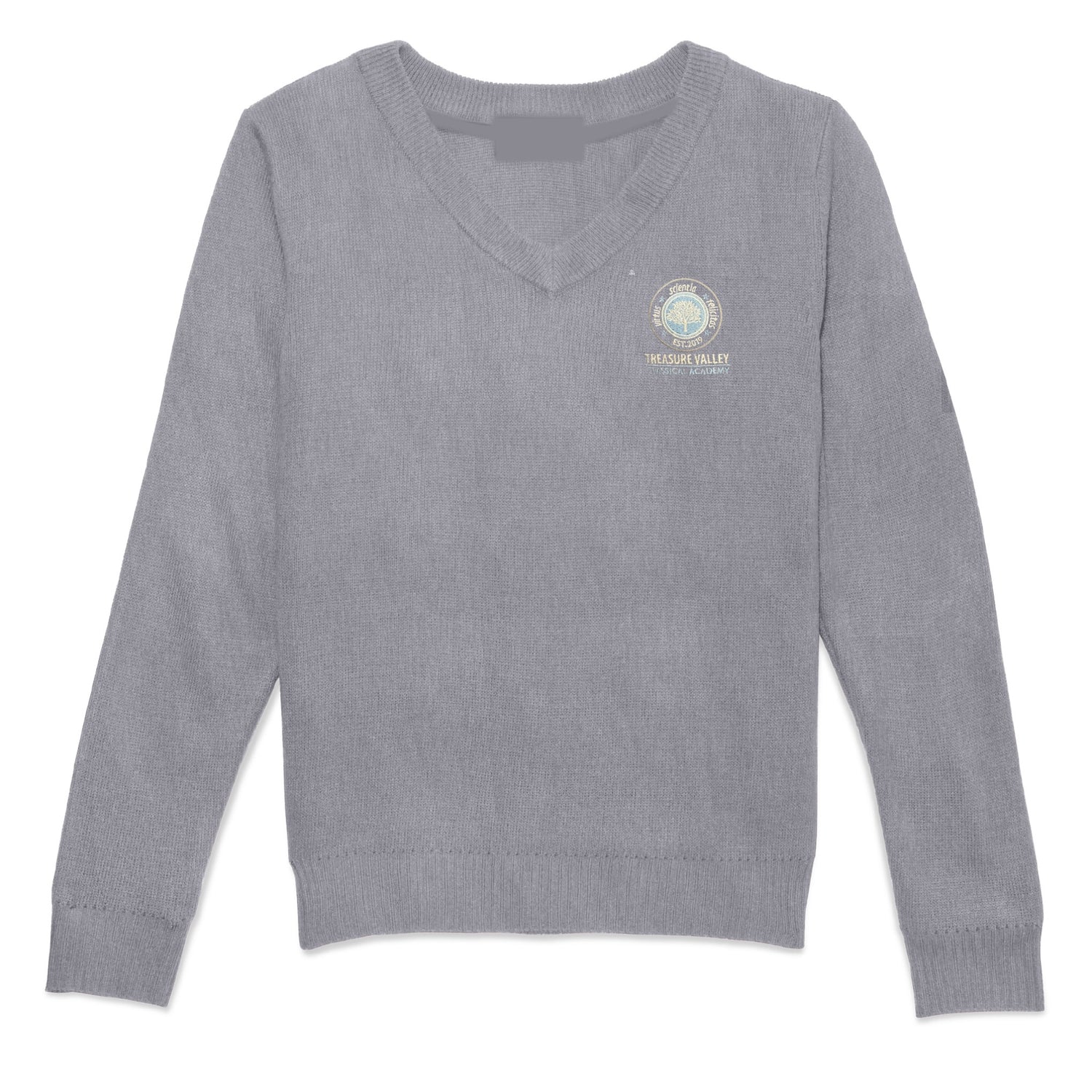 Treasure Valley Classical Academy Pullover Sweater - Grey