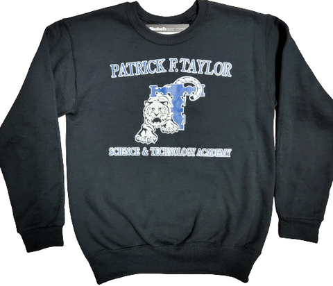 Patrick Taylor Full Chest Crew Sweatshirt - Black - All Grades