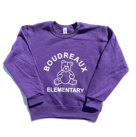 Boudreaux Full Chest Crew Sweatshirt - Purple - PreK-K