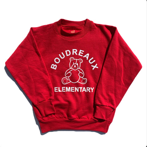 Boudreaux Full Chest Crew Sweatshirt - Red - All Grades