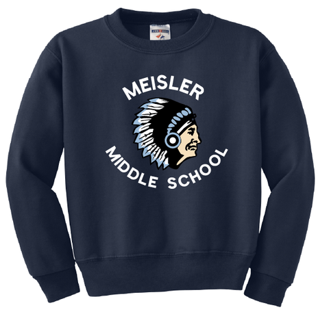 JD Meisler Full Chest Crew Sweatshirt - Navy - All Grades