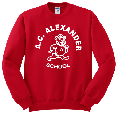 A.C. Alexander Full Chest Crew Sweatshirt - Red - All Grades