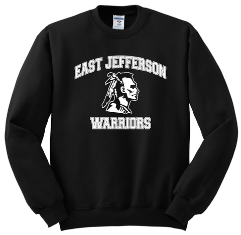 East Jefferson Crew Sweatshirt - Black - All Grades