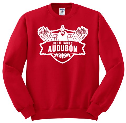JJ Audubon Crew Sweatshirt - Red - 1st-4th Grades