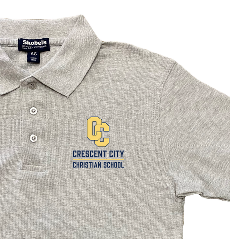 Crescent City Christian Polo - Grey