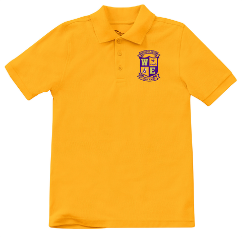 School uniform sales gold polo shirts