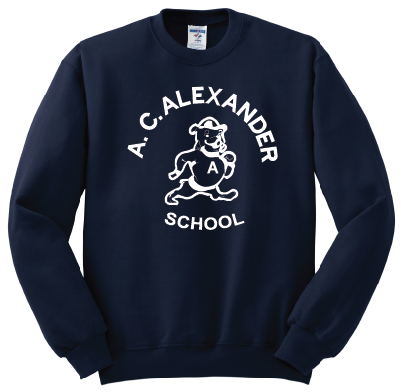 A.C. Alexander Full Chest Crew Sweatshirt - Navy - All Grades