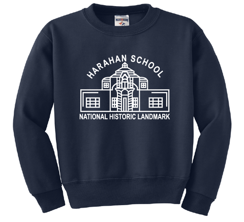 Harahan Elementary Crew Sweatshirt - Navy - All Grades