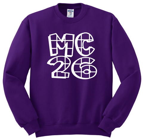 McDonogh 26 Elementary Full Chest Crew Sweatshirt - Purple - PreK-K