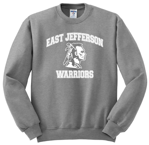 East Jefferson Crew Sweatshirt - Grey - All Grades