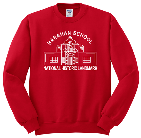 Harahan Elementary Crew Sweatshirt - Red - All Grades