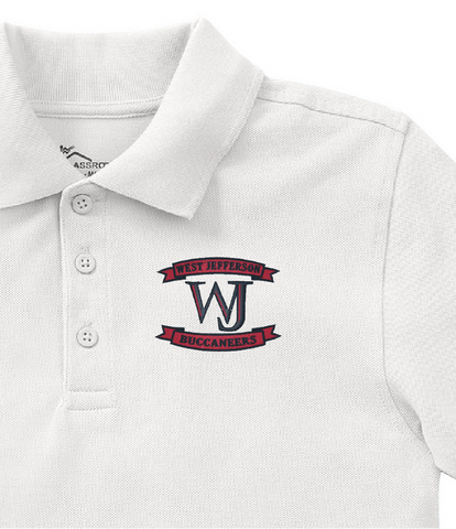 West Jefferson High School Girls Fit White Polo - 12th Grade